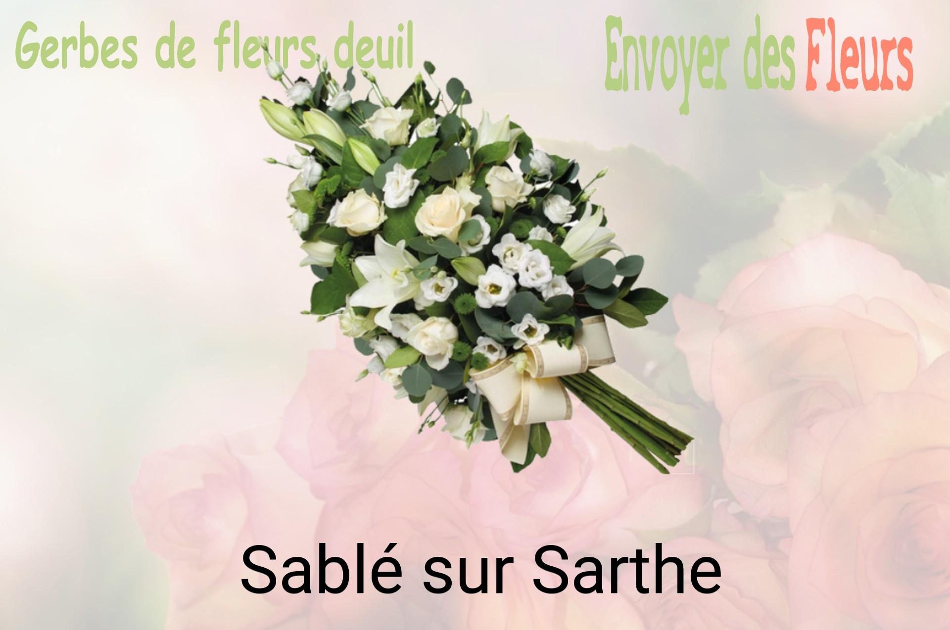 Gerbe de fleurs de deuil livrée à Sablé-sur-Sarthe